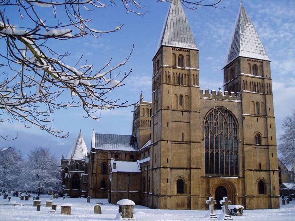 Southwell Minster in Snow